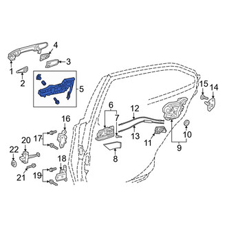 Toyota OE - Rear Right Exterior Door Handle Base