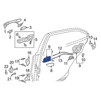 Toyota OE - Rear Right Inner Interior Door Handle