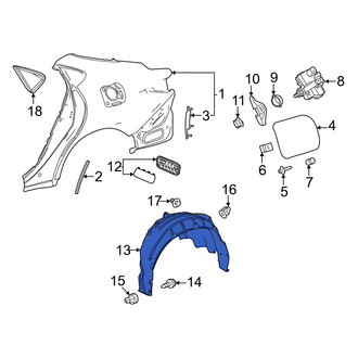 Toyota OE - Rear Left Quarter Panel Splash Shield