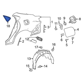Toyota OE - Left Body C-Pillar Molding