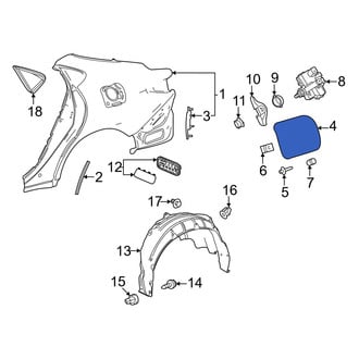 Toyota OE - Rear Fuel Filler Door