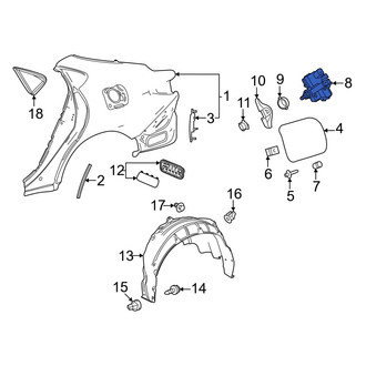 Toyota OE - Rear Fuel Door Latch