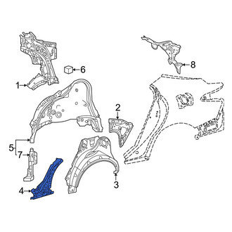 Toyota OE - Rear Left Rocker Panel Reinforcement