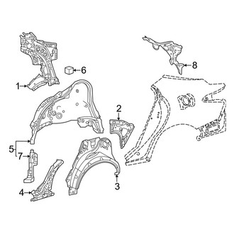 Toyota OE - Quarter Panel - Inner Structure