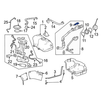 Toyota OE - Upper Fuel Filler Neck Bracket