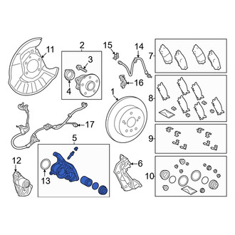 Toyota OE - Rear Right Disc Brake Caliper