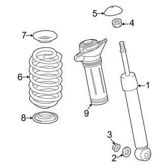 Toyota OE - Rear Suspension - Shocks & Components (FWD)