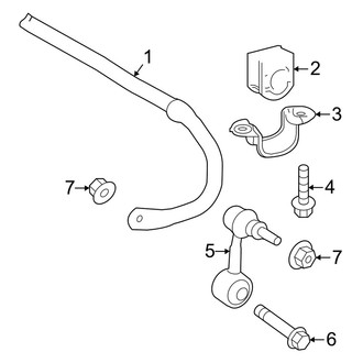 Toyota OE - Rear Suspension - Stabilizer Bar & Components (FWD)