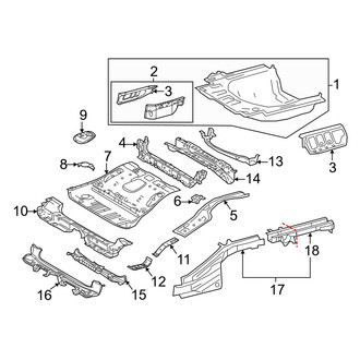Toyota OE - Rear Body & Floor - Floor & Rails