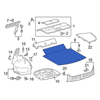 Toyota OE - Rear Spare Tire Compartment Cover