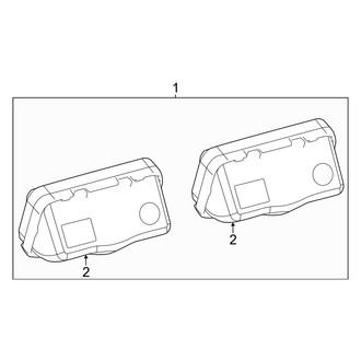Toyota OE - Rear Lamps - License Lamps