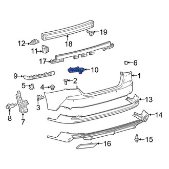Toyota OE - Rear Right Inner Bumper Cover Bracket