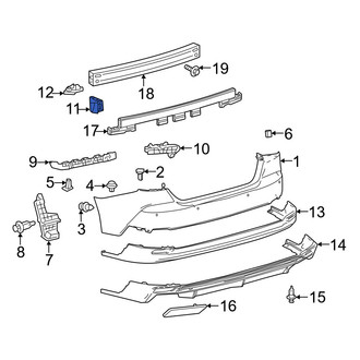 Toyota OE - Rear Left Bumper Impact Absorber Bracket
