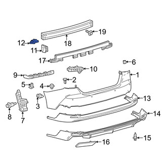 Toyota OE - Rear Left Bumper Impact Bar Insulator
