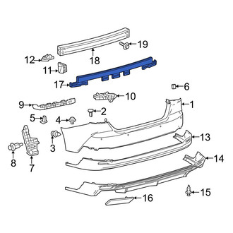 Toyota OE - Rear Bumper Impact Absorber