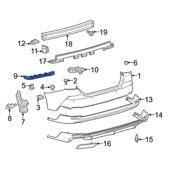Toyota OE - Rear Left Bumper Guide