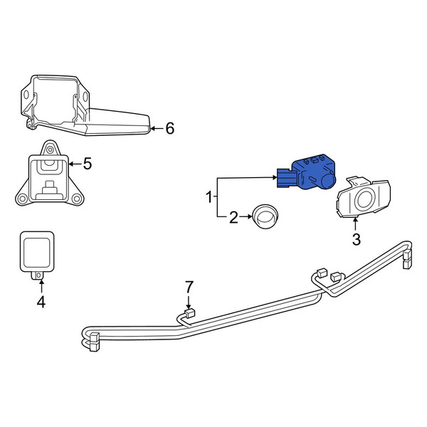 Toyota OE 89341K0060C5 - Rear Parking Aid Sensor