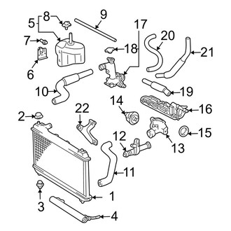Toyota OE - Cooling - Radiator & Components (3.3L)