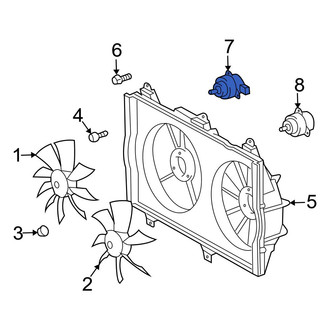 Toyota OE - Right Engine Cooling Fan Motor