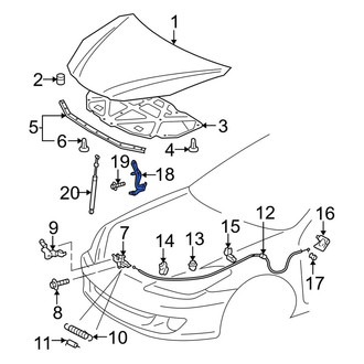 Toyota OE - Front Left Hood Hinge