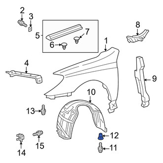 Toyota OE - Left Radiator Support Splash Shield Grommet