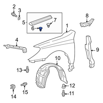 Toyota OE - Rear Lower Door Seal Clip