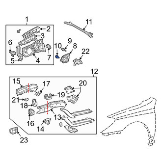 Toyota OE - Lower Fender Apron Bolt
