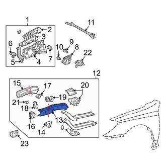 Toyota OE - Front Left Inner Frame Side Member