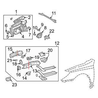 Toyota OE - Fender - Structural Components & Rails
