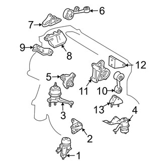 Toyota OE - Engine / Transaxle - Engine & Transmission Mounting (2.4L Standard Tr)
