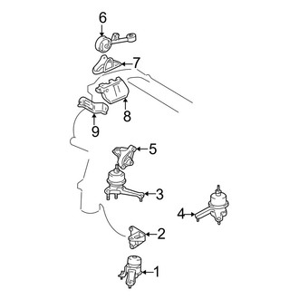 Toyota OE - Engine / Transaxle - Engine & Transmission Mounting (2.4L Automatic Tr)