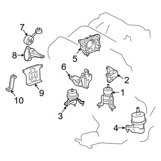 Toyota OE - Engine / Transaxle - Engine & Transmission Mounting (3.3L)
