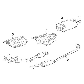 Toyota OE - Exhaust System - Exhaust Components (SE / SLE 3.3L)