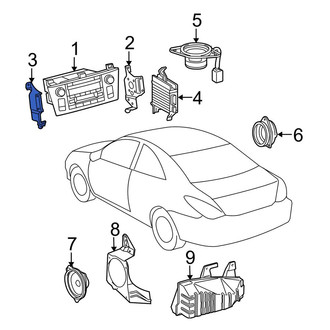 Toyota OE - Left Radio Bracket