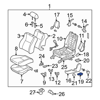Toyota OE - Front Left Seat Height Adjuster Handle