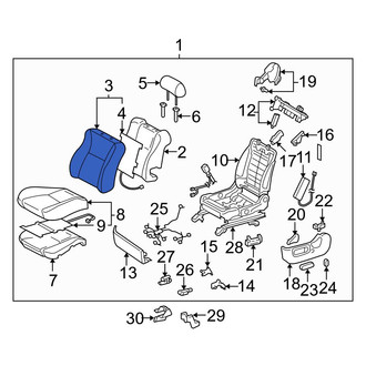 Toyota OE - Front Left Seat Back Cushion Cover