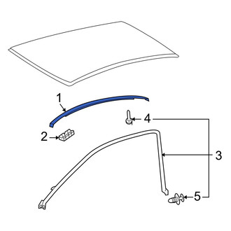 Toyota OE - Left Roof Drip Molding