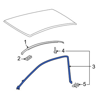 Toyota OE - Left Upper Outer Roof Panel Weatherstrip