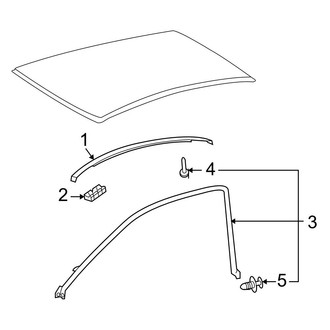 Toyota OE - Roof - Exterior Trim (W/O Sunroof), (SE / SLE Coupe)