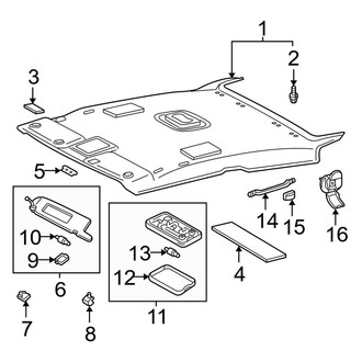 Toyota OE - Roof - Interior Trim (W/O Sunroof), (SE / SLE Coupe)