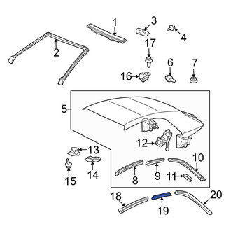 Toyota OE - Center Right Convertible Top Seal