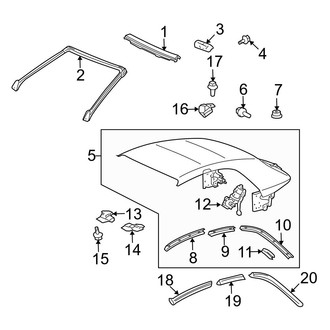 Toyota OE - Convertible/Soft Top - Cover & Components (To 01/2004), (SE / SLE Convertible)
