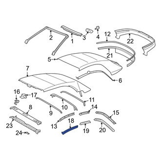 Toyota OE - Front Left Convertible Top Seal