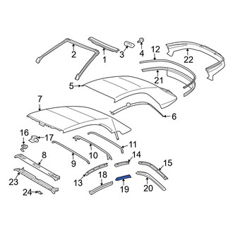 Toyota OE - Center Left Convertible Top Seal