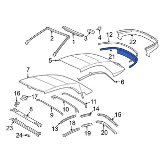 Toyota OE - Rear Convertible Top Stowage Compartment Trim Panel