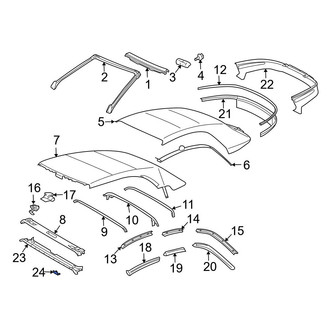 Toyota OE - Left Roof Opening Trim Bracket