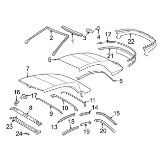 Toyota OE - Convertible/Soft Top - Cover & Components (From 02/2004), (SE / SLE Convertible)