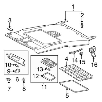 Toyota OE - Roof - Interior Trim (With Sunroof), (Coupe)