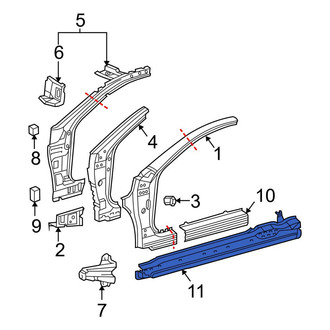 Toyota OE - Left Rocker Panel Reinforcement