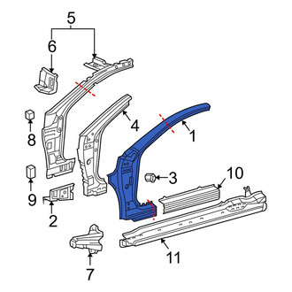 Toyota OE - Left Outer Body A-Pillar